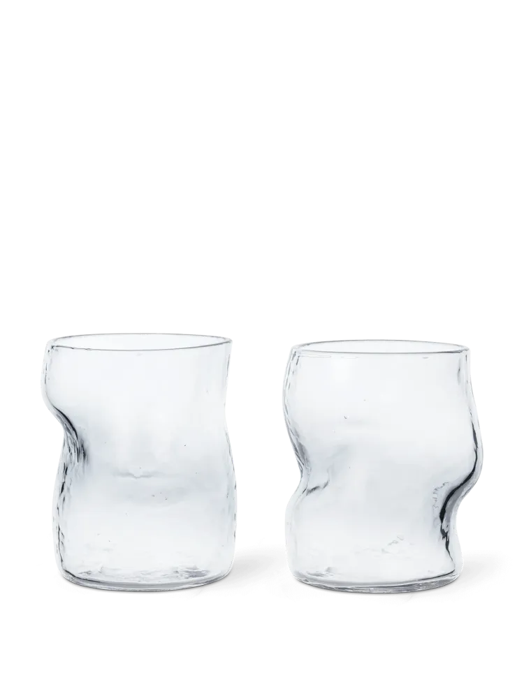 Dimple Glasses - Set 2 - Clear Ferm Living - SE