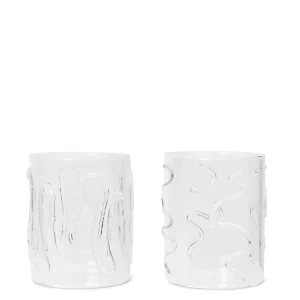 Doodle Glasses - Set 2 - Tall - Clear Ferm Living - SE