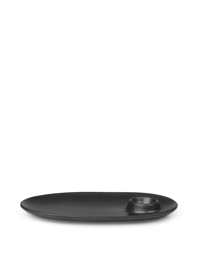 Flow Breakfast Plate - Black Ferm Living - SE
