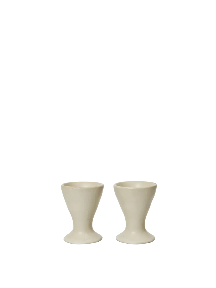 Flow Egg Cups - Set 2 - Off-White Speckle Ferm Living - SE