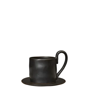 Flow Mug Saucer - Black Ferm Living - SE