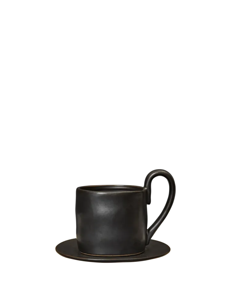 Flow Mug Saucer - Black Ferm Living - SE