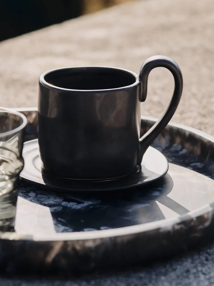 Flow Mug Saucer - Black Ferm Living - SE