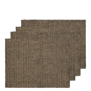 Gather Placemats - Set 4 - Black/Natural Ferm Living - SE