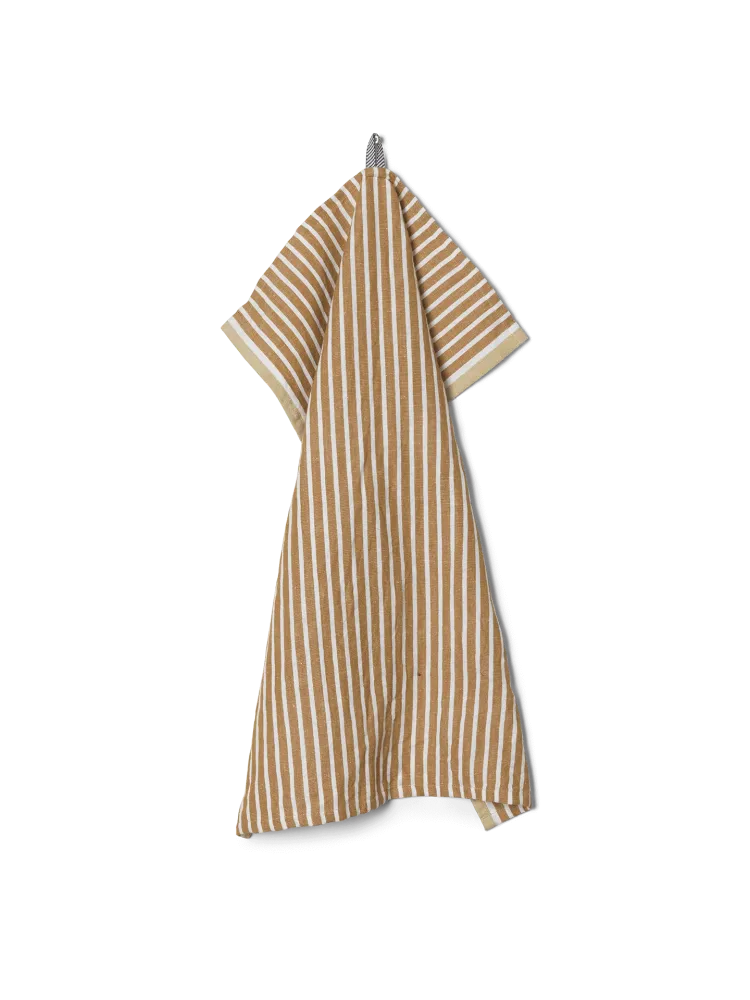 Hale Tea Towel - Golden Brown/Silver Fern Ferm Living - SE