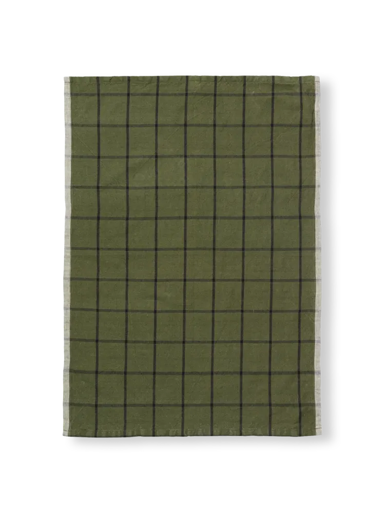 Hale Tea Towel - Green/Black Ferm Living - SE