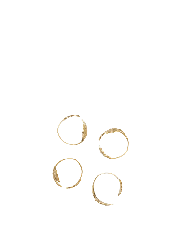 Holly Leaf Napkin Rings - Set 4 - Brass Ferm Living - SE