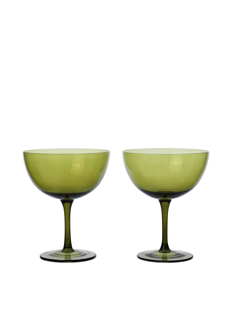 Host Cocktail Glasses - Set 2 - Moss Green Ferm Living - SE