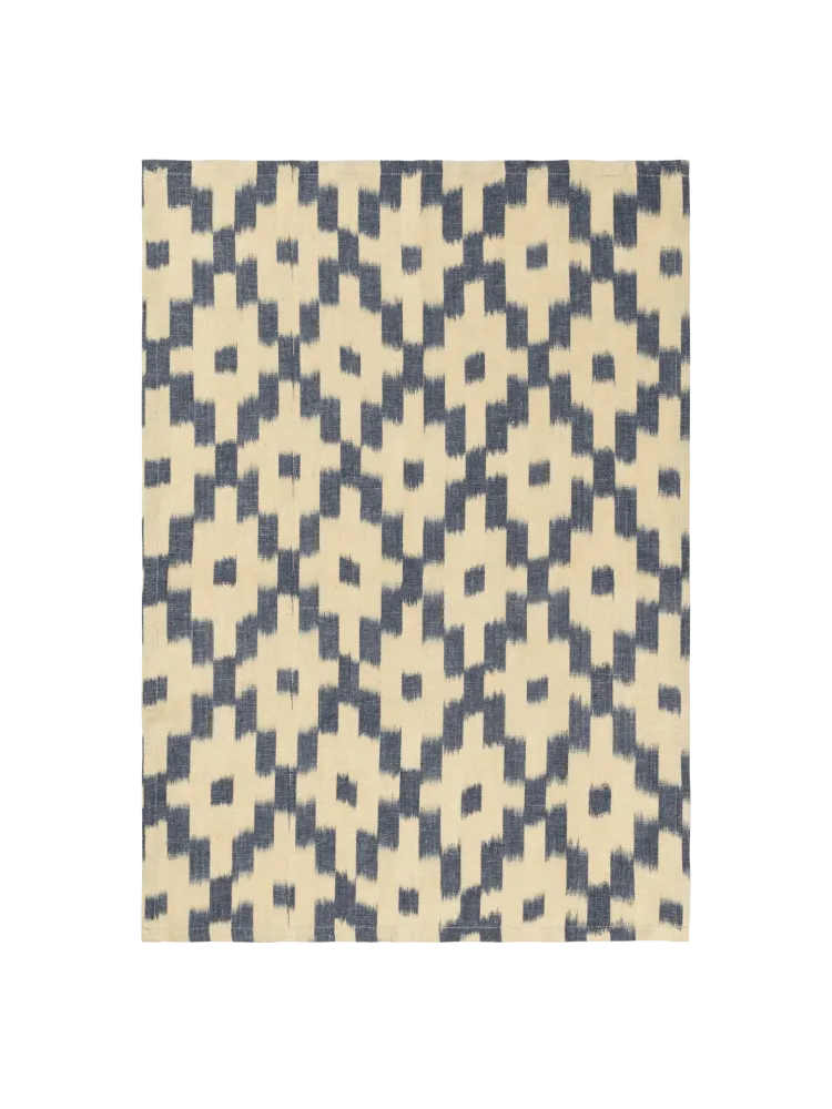 Ikat Tea Towel - Ink Blue/Off-White Ferm Living - SE