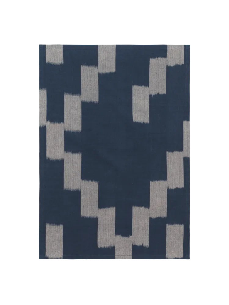 Ikat Tea Towel - Ink Blue/Parchment Ferm Living - SE