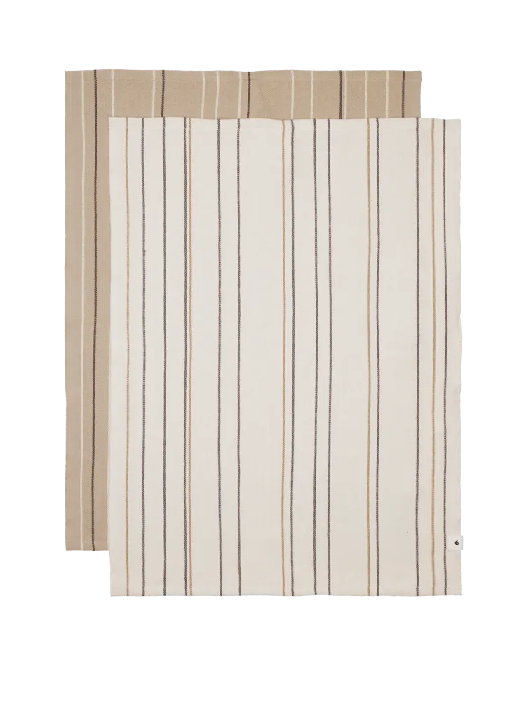 Ito Tea Towel - Set 2 - Parchment/Cashmere Ferm Living - SE