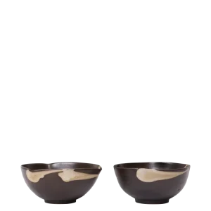 Koyo Bowls - Ø11.5 - Set 2 - Dark Brown/Buff Ferm Living - SE