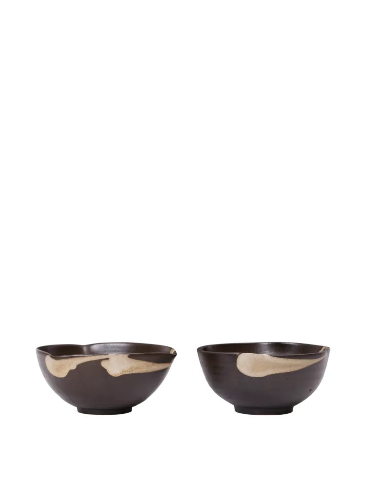 Koyo Bowls - Ø11.5 - Set 2 - Dark Brown/Buff Ferm Living - SE