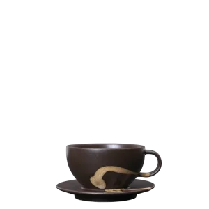 Koyo Cup Saucer - Dark Brown/Buff Ferm Living - SE