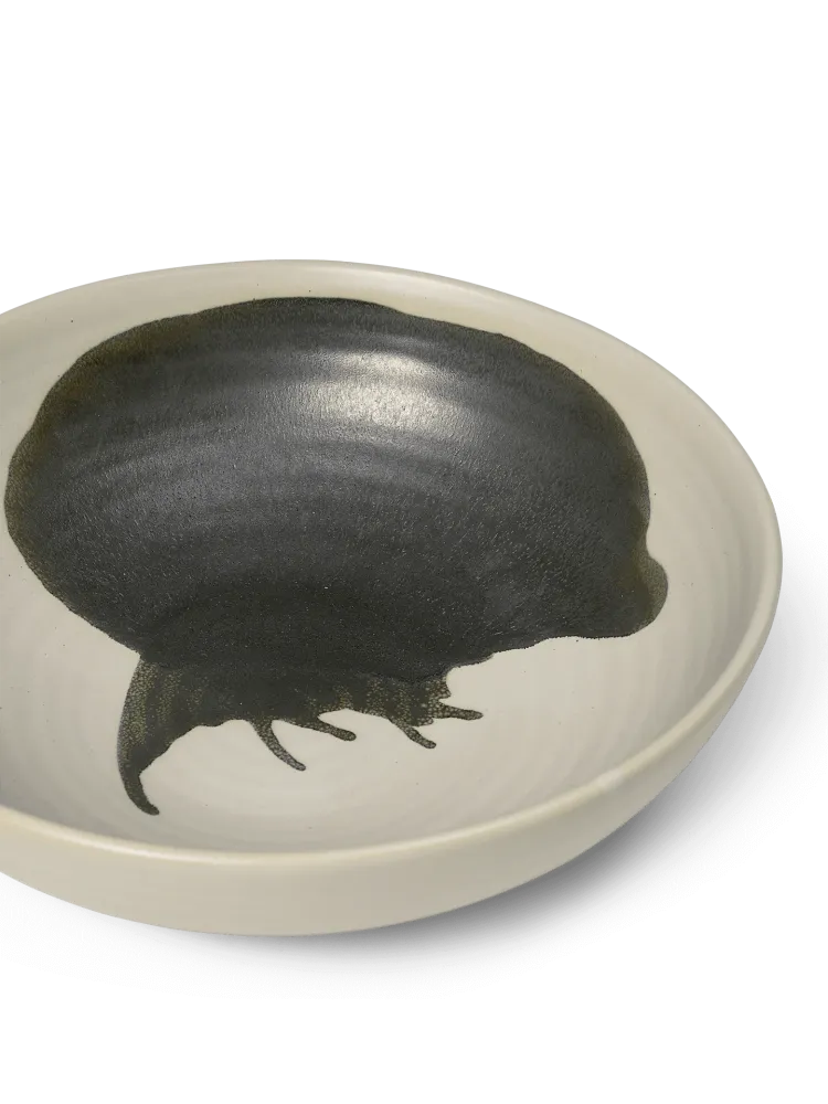 Omhu Bowl - Large - Off-White/Charcoal Ferm Living - SE