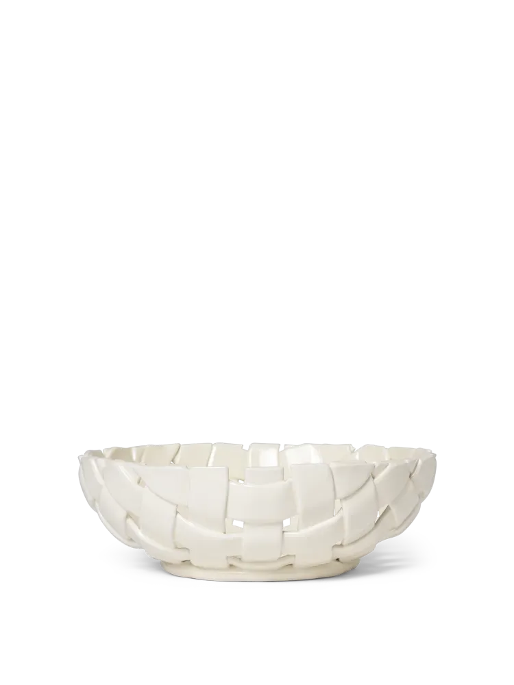 Plait Bowl - Ø30 - Off-White Ferm Living - SE