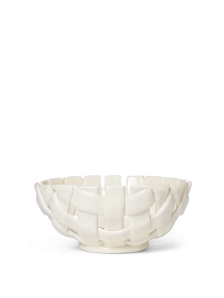 Plait Bowl - Ø24 - Off-White Ferm Living - SE