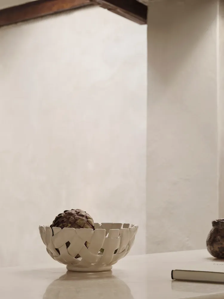 Plait Bowl - Ø24 - Off-White Ferm Living - SE
