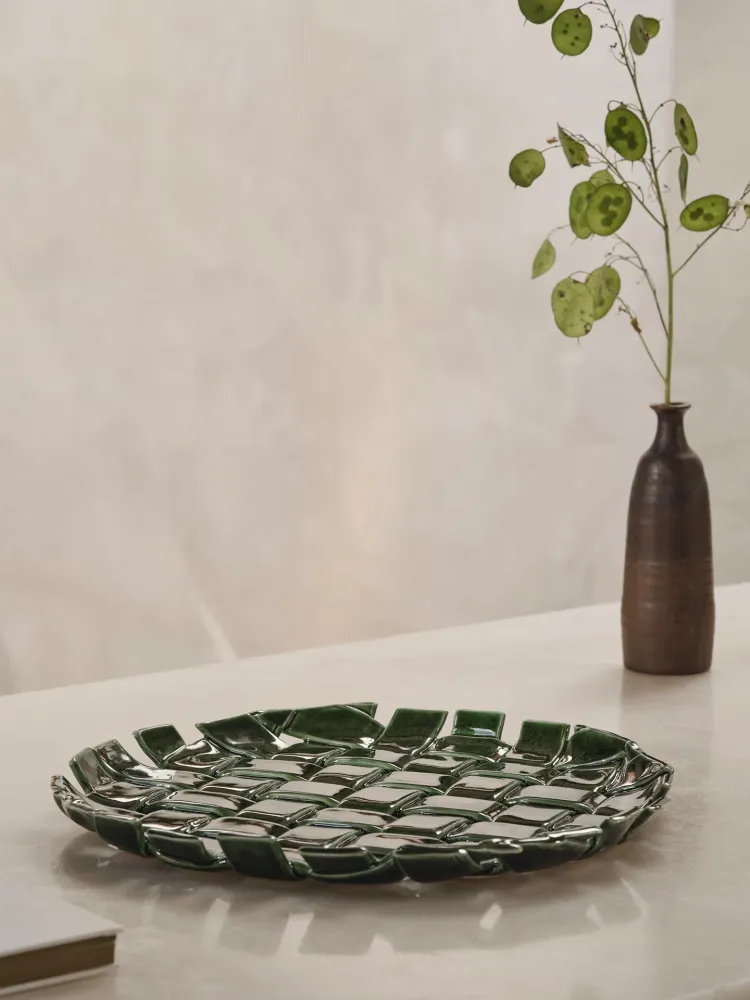 Plait Platter - Emerald Green Ferm Living - SE