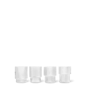 Ripple Glasses - Set 4 - Clear Ferm Living - SE