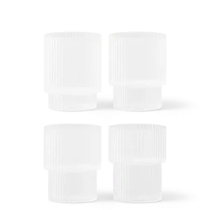 Ripple Glasses - Set 4 - Frosted Ferm Living - SE