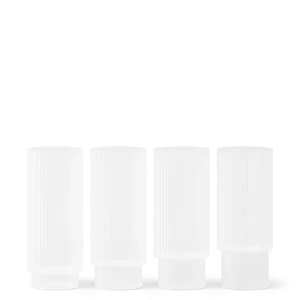 Ripple Long Drink Glasses - Set 4 - Frosted Ferm Living - SE