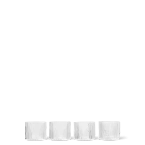 Ripple Low Glasses - Set 4 - Clear Ferm Living - SE