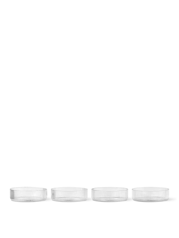 Ripple Serving Bowls - Set 4 - Clear Ferm Living - SE