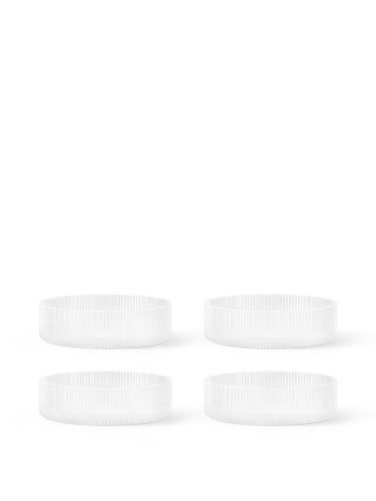 Ripple Serving Bowls - Set 4 - Frosted Ferm Living - SE