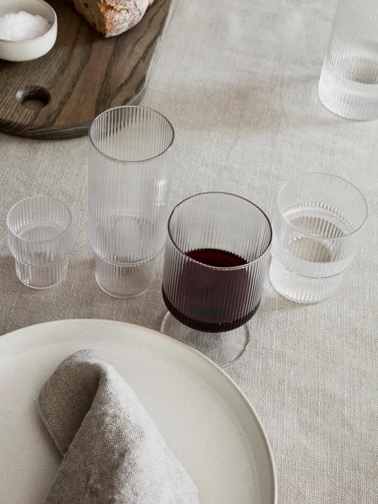 Ripple Small Glasses - Set 4 - Clear Ferm Living - SE