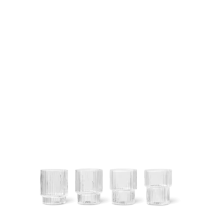 Ripple Small Glasses - Set 4 - Clear Ferm Living - SE