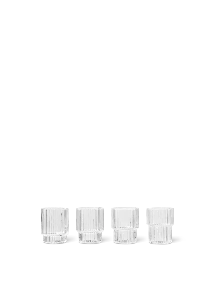 Ripple Small Glasses - Set 4 - Clear Ferm Living - SE