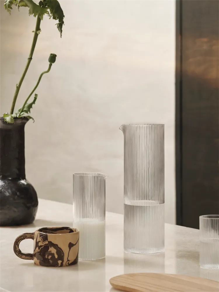 Ripple Water Jug - Clear Ferm Living - SE