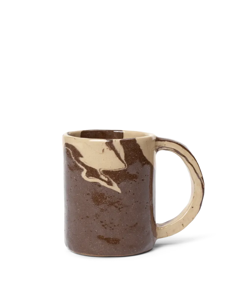 Ryu Mug - Tall - Sand/Brown Ferm Living - SE