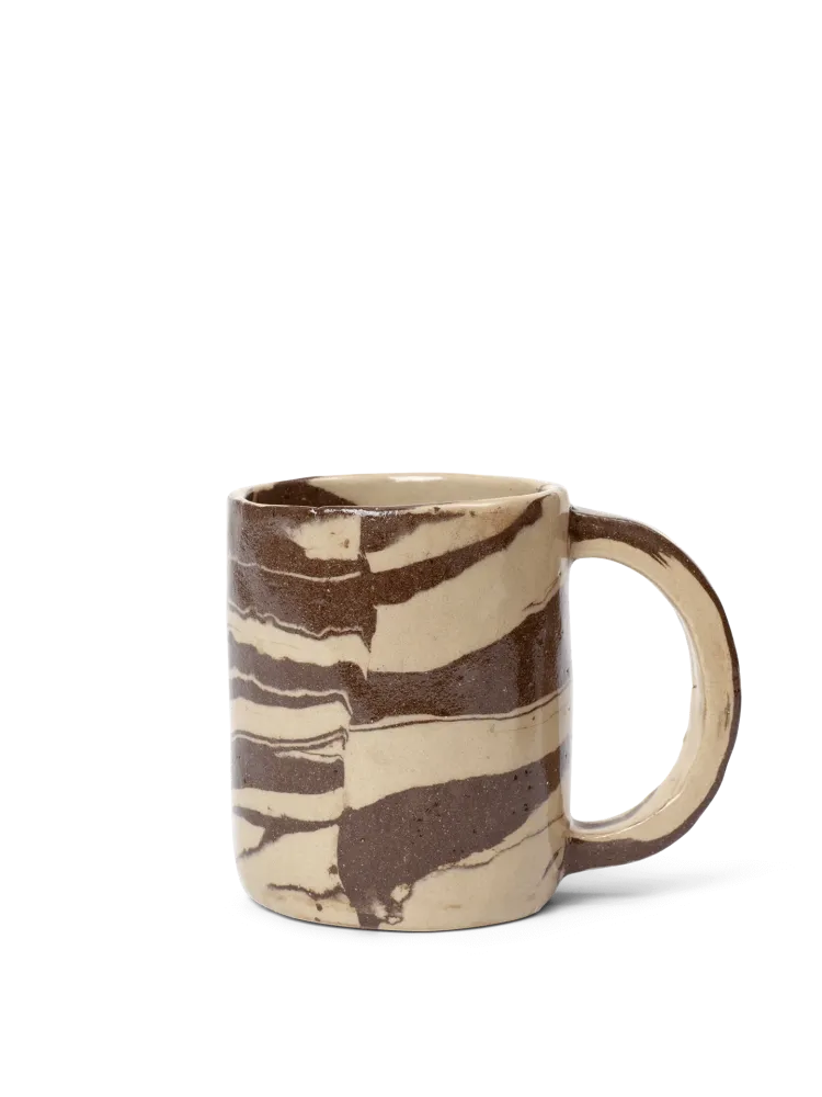 Ryu Mug - Tall - Sand/Brown Ferm Living - SE