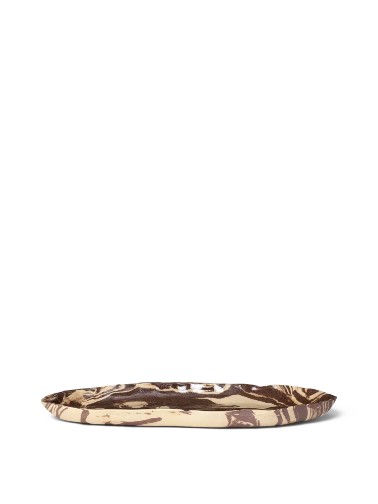 Ryu Platter - 37 - Sand/Brown Ferm Living - SE