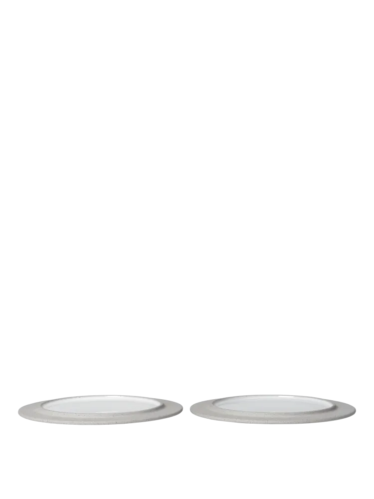 Sonae Dessert Plates - Ø22 - Set 2 - Grey/White Ferm Living - SE