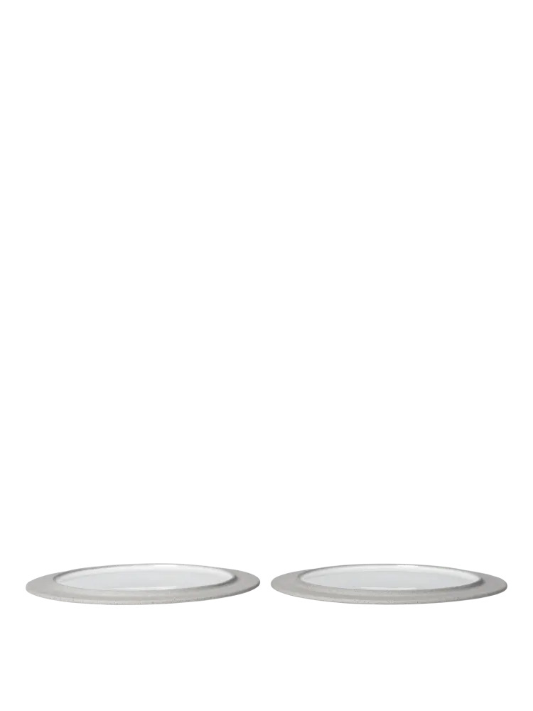 Sonae Side Plates - Ø25 - Set 2 - Grey/White Ferm Living - SE