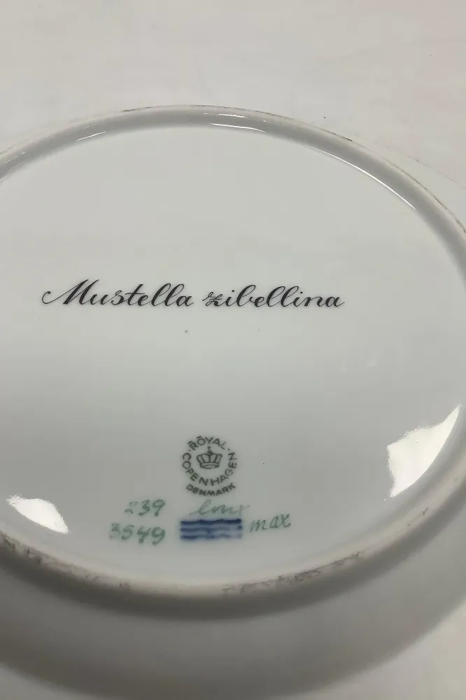 Flora Danica Jagtstel Middagstallerken No 239/3549 Zobel