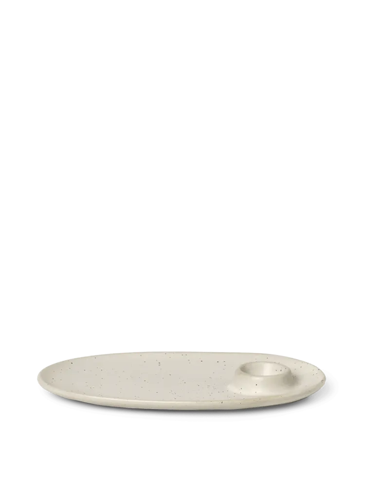 Flow Breakfast Plate - Off-White Speckle