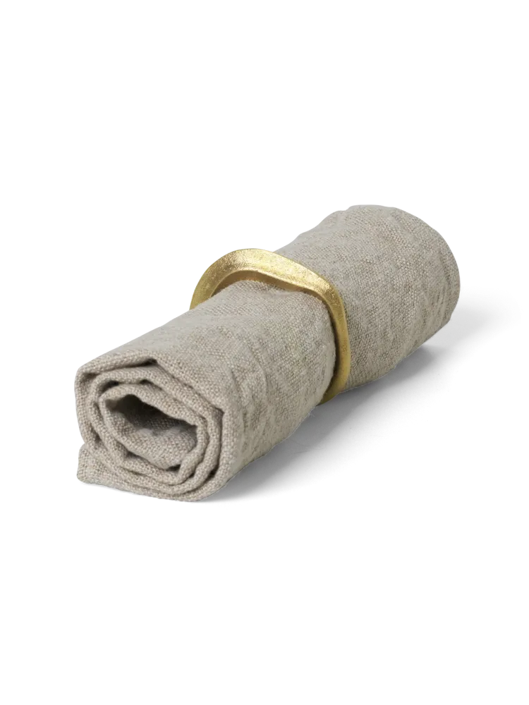 Flow Napkin Rings - Set 4 - Brass