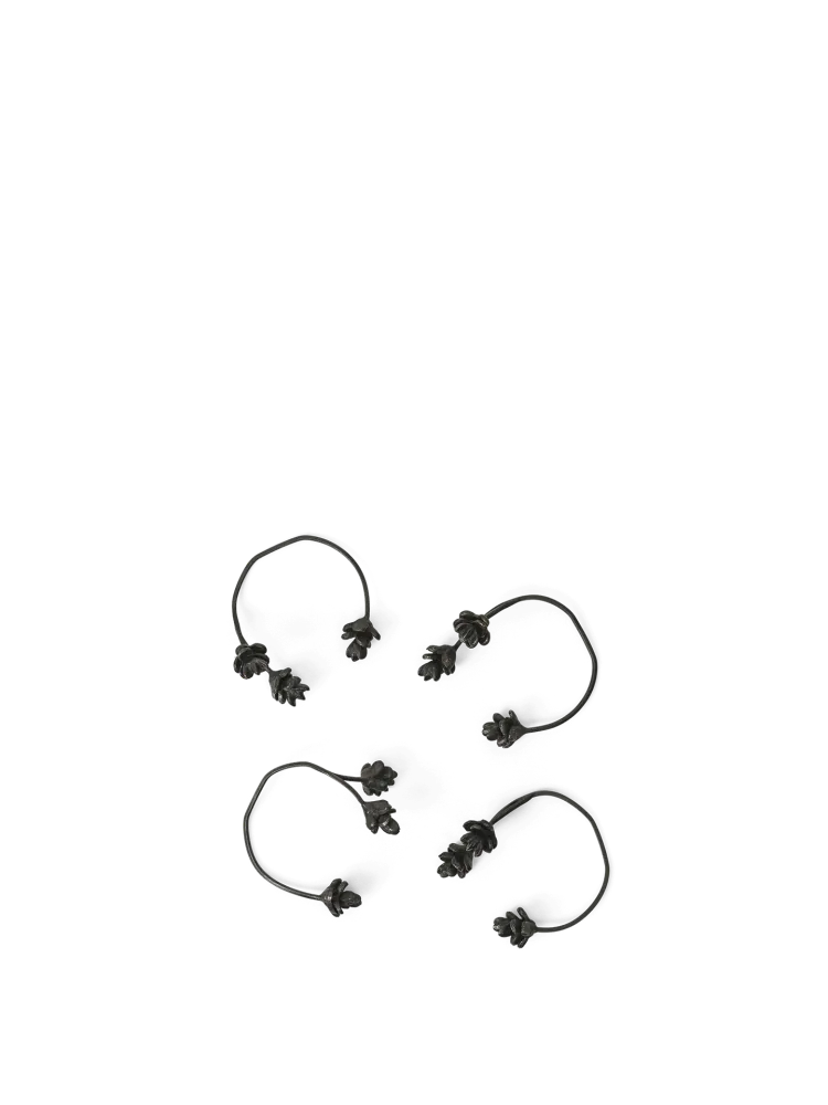 Forest Napkin Rings - Set 4 - Black Brass