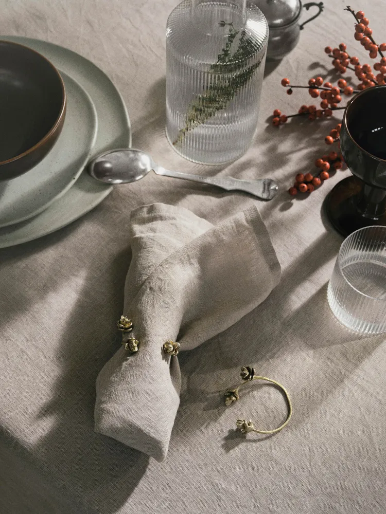 Forest Napkin Rings - Set 4 - Brass