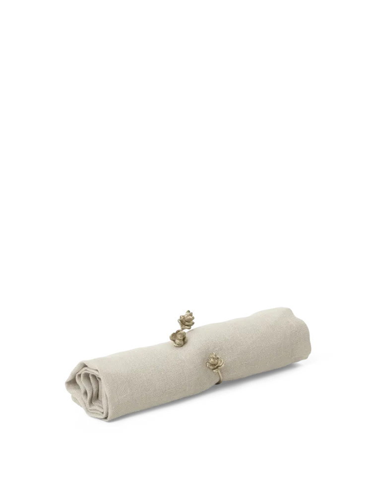 Forest Napkin Rings - Set 4 - Brass