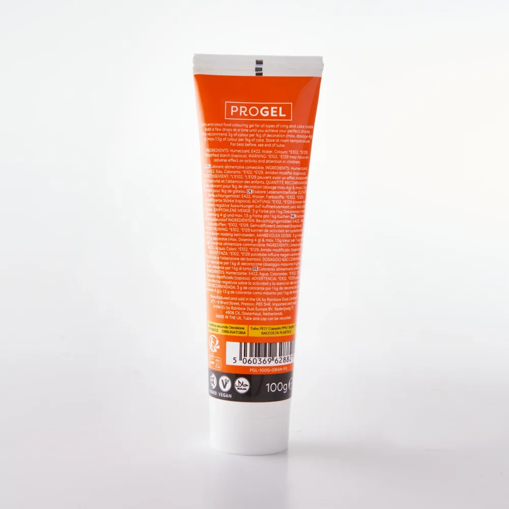Färgämne i gel 100g - Orange - ProGel XXL