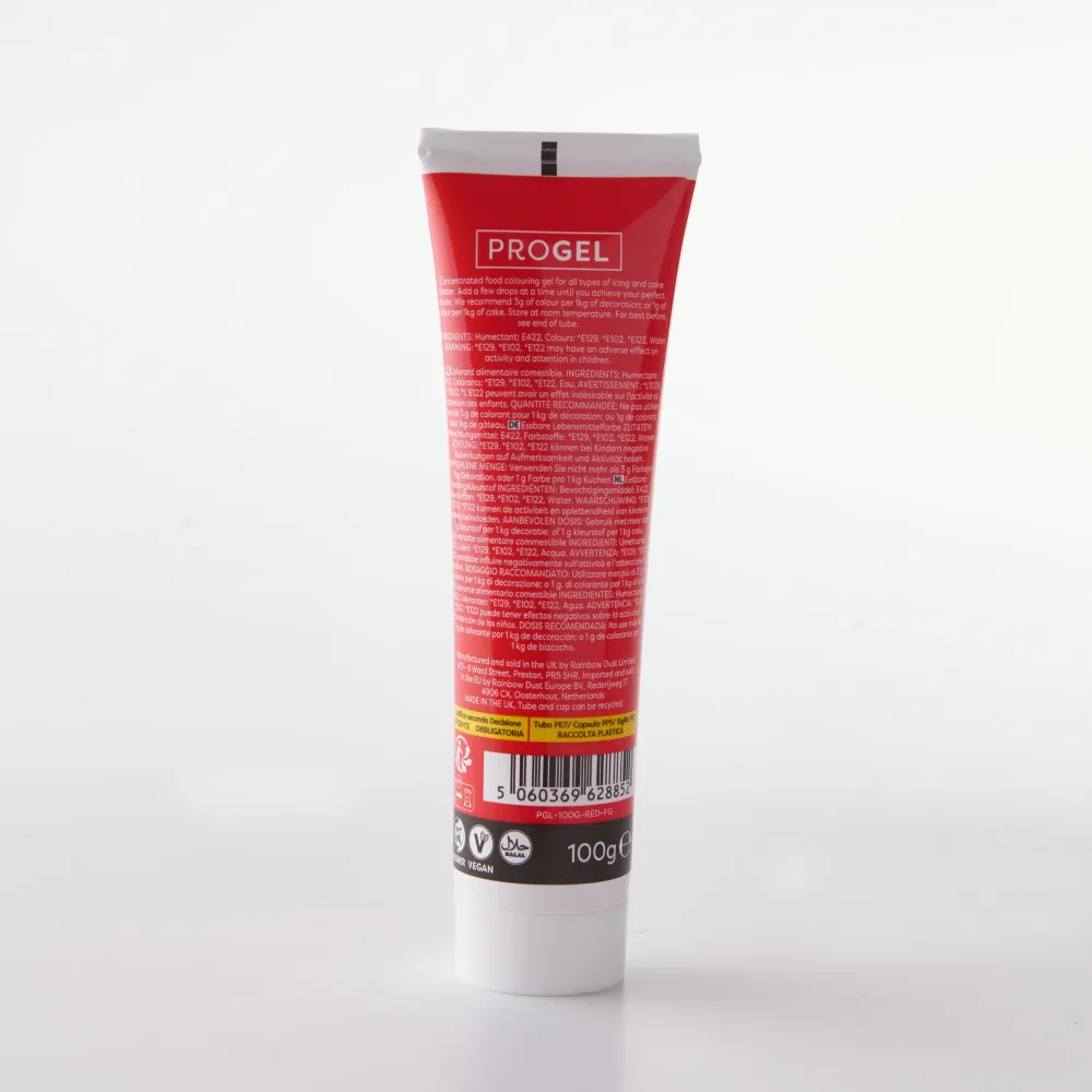 Färgämne i gel 100g - Röd - ProGel XXL