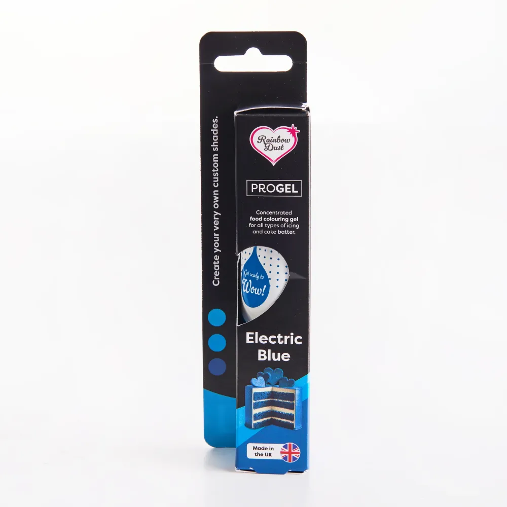Färgämne i gel 25g - Azurblå / Elektrisk blå - ProGel