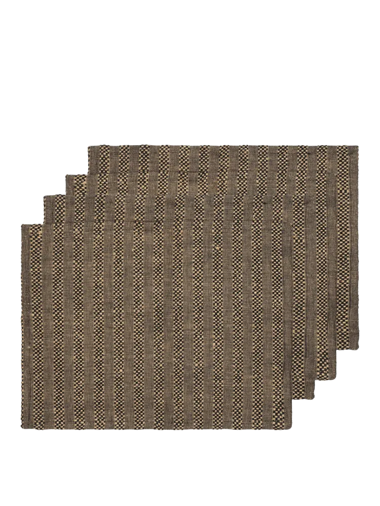 Gather Placemats - Set 4 - Black/Natural