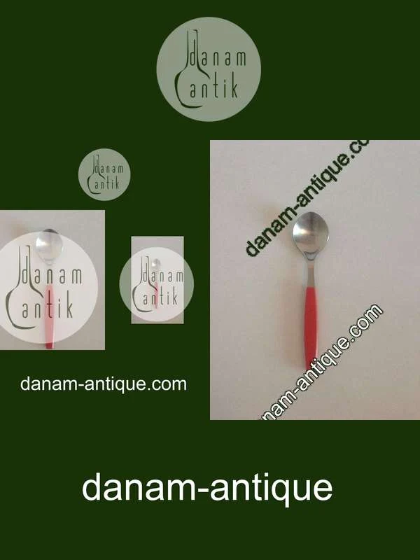 Georg Jensen Stainless Rød Strata Dessertske