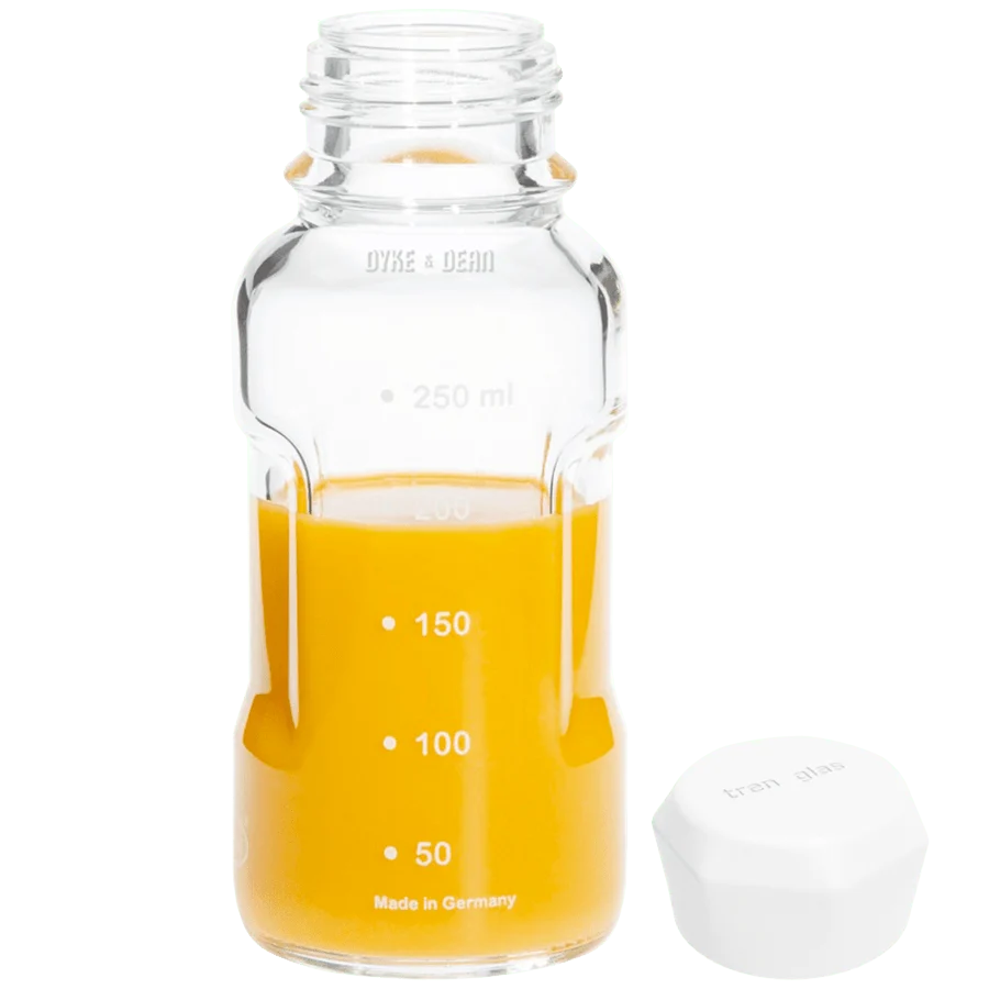 GLAS MÅTT DRYCKFLASKA 250ML